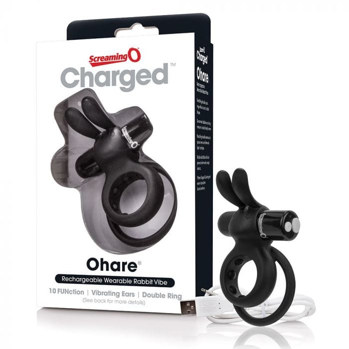 Screaming O USB Rechargeable Ohare Vibrating Cock Ring - Black Screaming O - For Me To Love