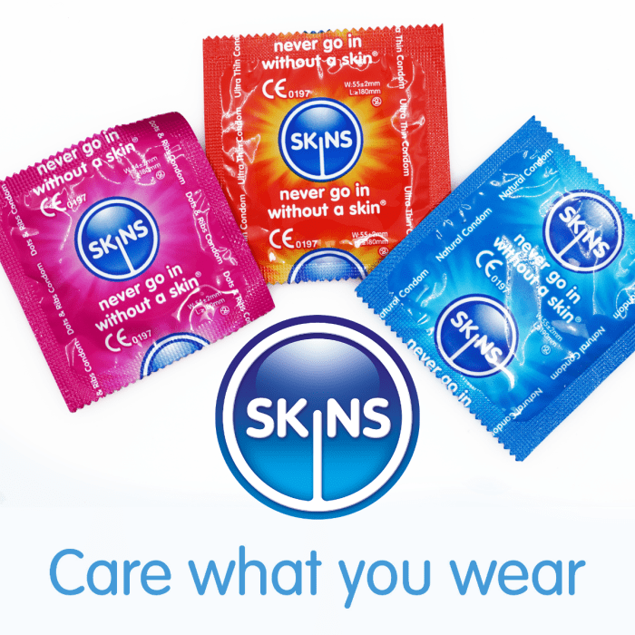 Skins - Assorted Condom Cube | 16 Pack - Natural - Dots & Ribs - Ultra Thin Skins - For Me To Love