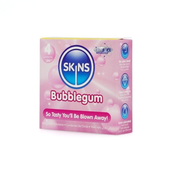 Skins - Bubblegum Flavoured Condoms | 4 Pack Skins - For Me To Love