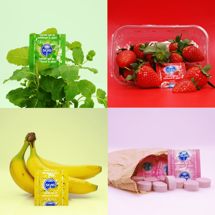 Skins Condoms - Fun Flavours 4 Pack Skins - For Me To Love