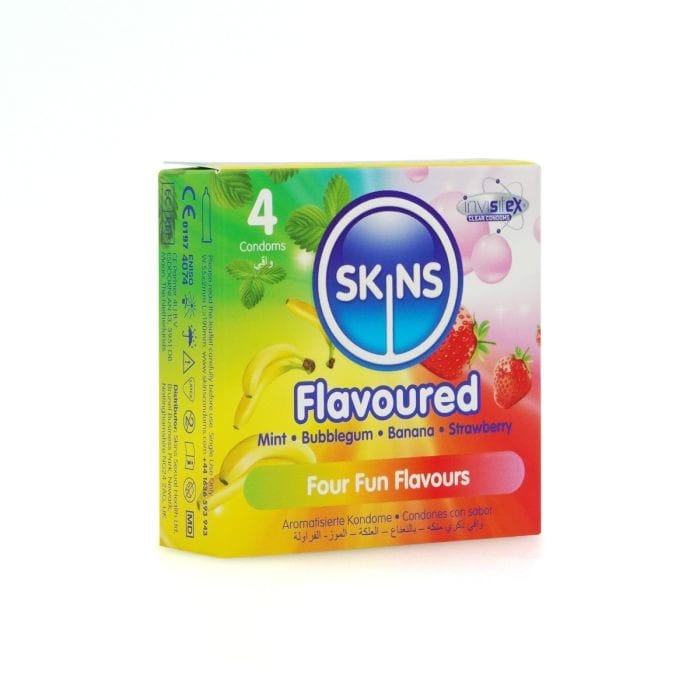 Skins Condoms - Fun Flavours 4 Pack Skins - For Me To Love