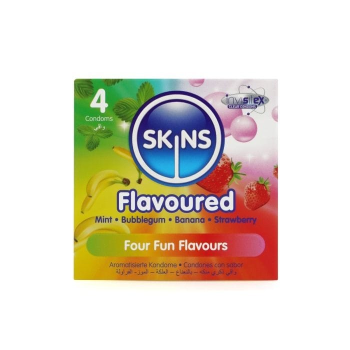 Skins Condoms - Fun Flavours 4 Pack Skins - For Me To Love