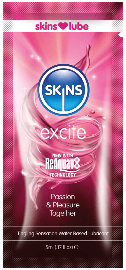 Skins Excite Tingling Water Based Lubricant - 5ml Foil