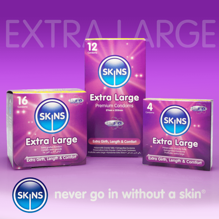 Skins - Extra Large Condom Cube | 16 Pack Skins - For Me To Love