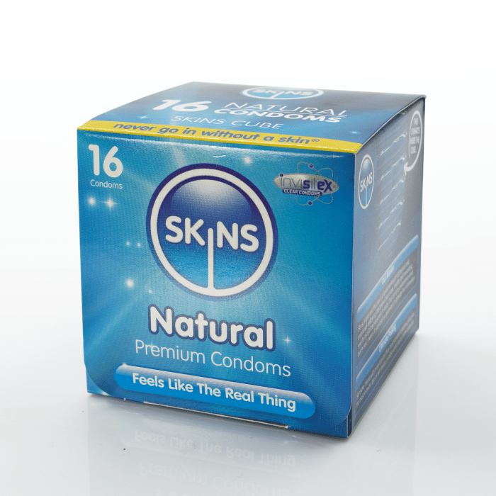 Skins - Natural Condom Cube | 16 Pack Skins - For Me To Love