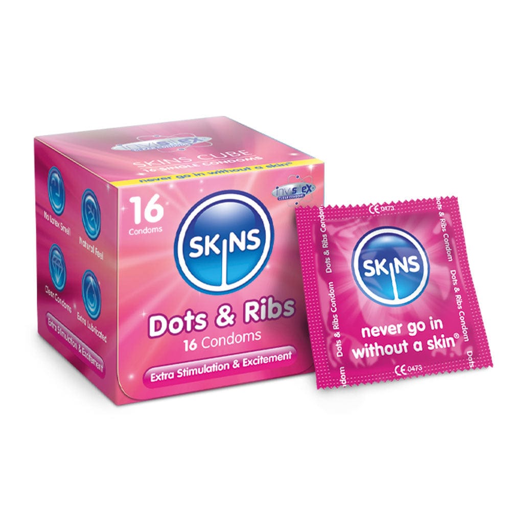 Skins Skins Condoms Dots & Ribs Cube 16 Pack