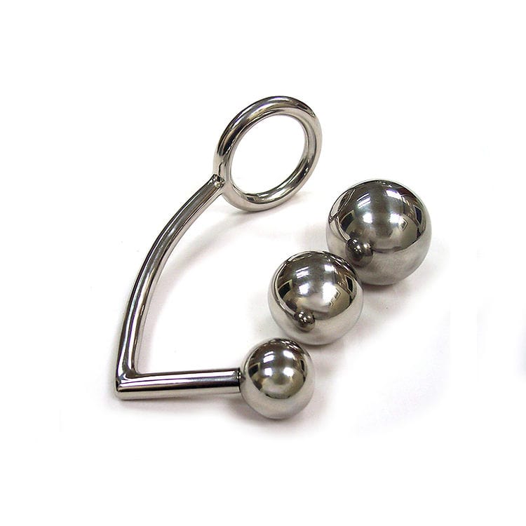 Stainless Steel 50mm Weighted Anal Ball with Screw Thread Rouge Stainless - For Me To Love