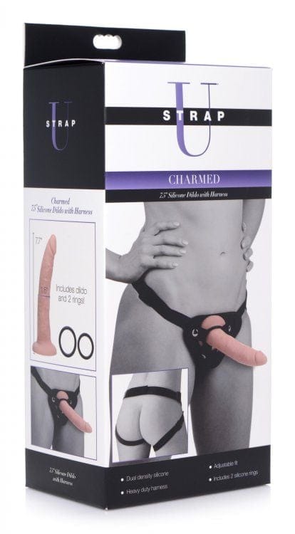 Strap U - Charmed Duel Density Silicone Dildo with Adjustable Harness | 7.5 inches Strap U - For Me To Love