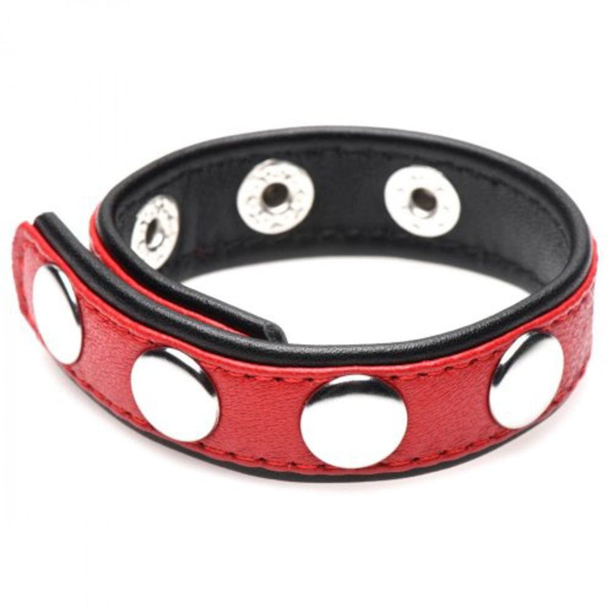 Strict Leather Cock Gear Speed Snap Cock Ring - Red Strict Leather - For Me To Love