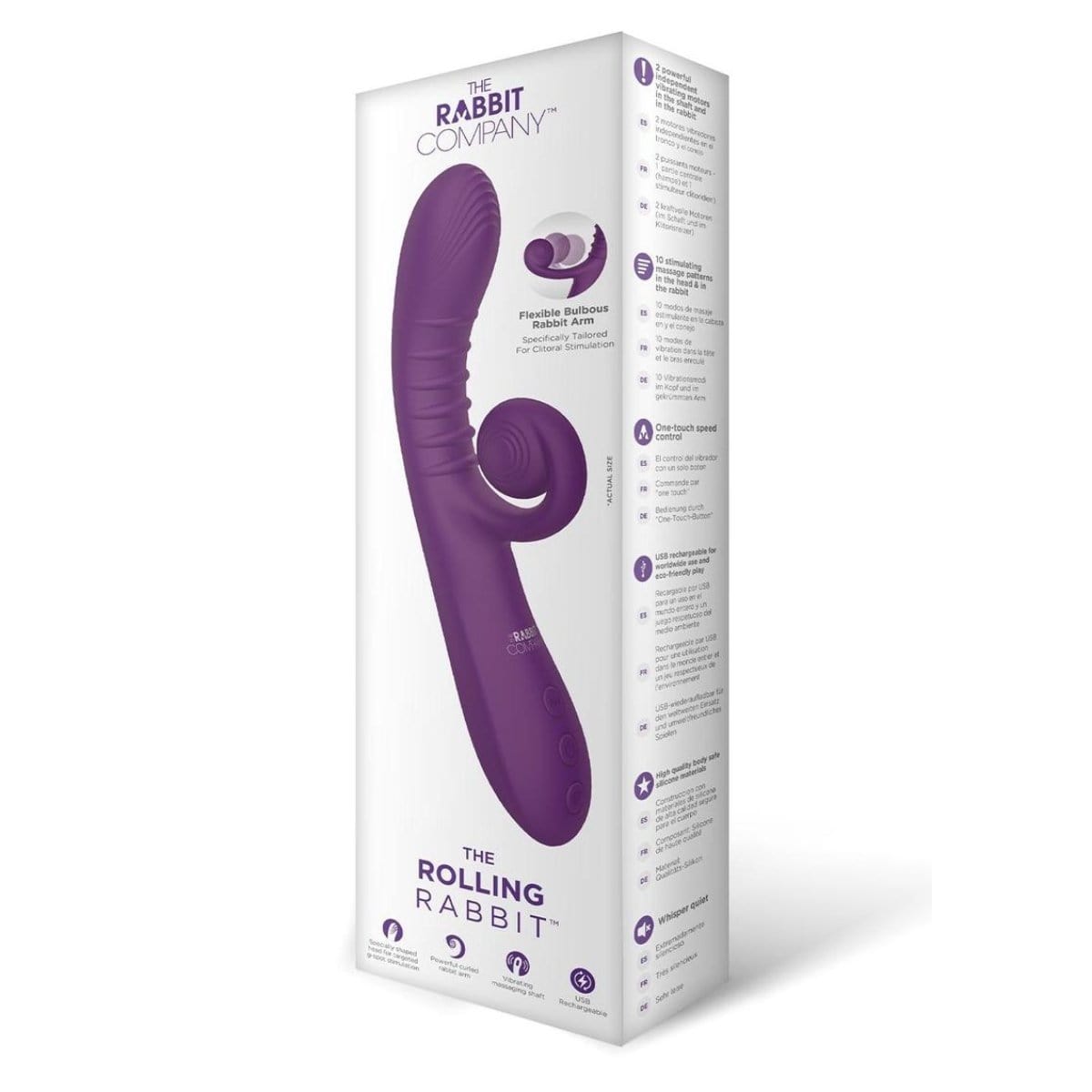 The Rabbit Company - Rolling Rabbit G-Spot & Clitoral Multi-Speed Vibrator | Purple The Rabbit Company - For Me To Love