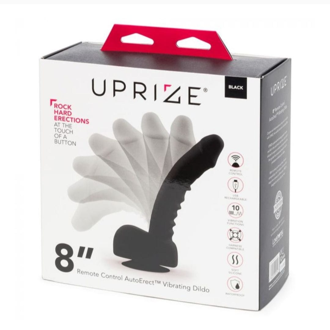 Uprize Uprize Remote Control Rising 8 Inch Vibrating Realistic Dildo Black